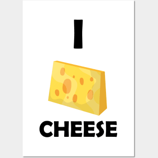 Funny design saying I Cheese, Gourmet Delight Corner, Cute & Flavorful Cheese, Cheese Lover's Posters and Art